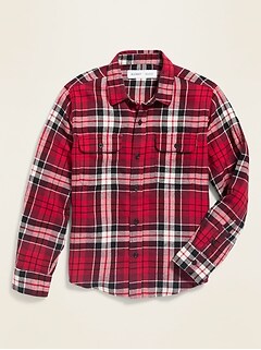 Built-In Flex Flannel Pocket Shirt for Boys