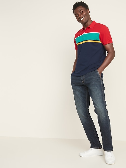 Image number 3 showing, Moisture-Wicking Color-Blocked Pro Polo