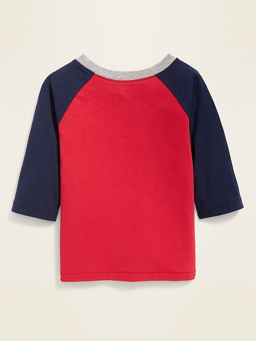 View large product image 2 of 2. Color-Block Raglan Tee for Toddler Boys