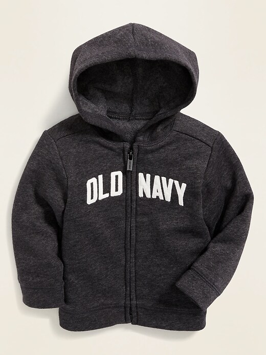 View large product image 1 of 2. Unisex Logo-Graphic Zip Hoodie for Baby