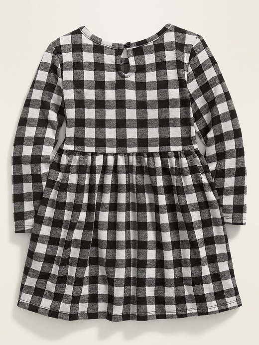 View large product image 2 of 3. Soft-Brushed Plaid Drop-Waist Dress for Toddler Girls