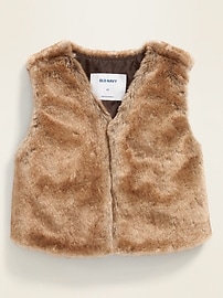 View large product image 4 of 4. Faux-Fur Cropped Vest for Toddler Girls