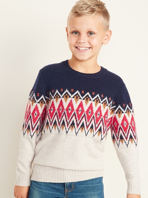 View large product image 1 of 2. Crew-Neck Sweater for Boys