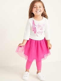 View large product image 4 of 4. Graphic 2-in-1 Sweatshirt Tutu Dress for Toddler Girls