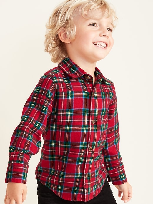 View large product image 1 of 4. Plaid Twill Shirt for Toddler Boys