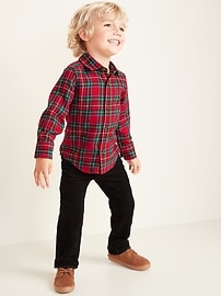 View large product image 3 of 4. Plaid Twill Shirt for Toddler Boys