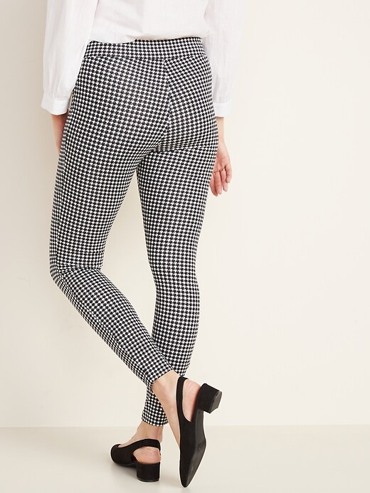 View large product image 2 of 3. High-Waisted Stevie Houndstooth Zip-Pocket Pants For Women