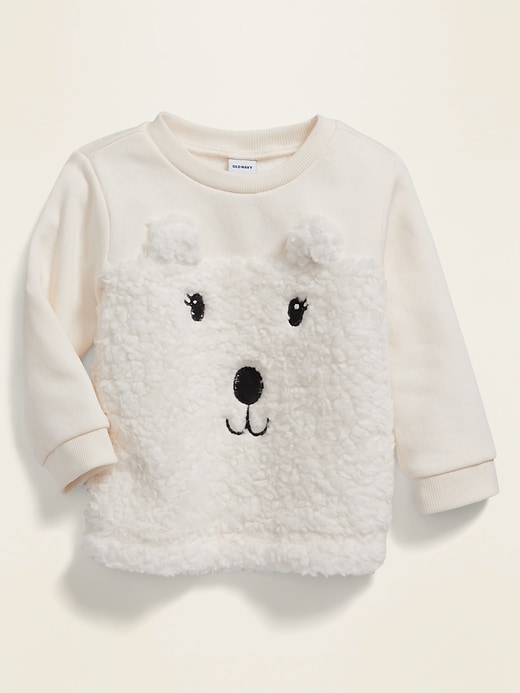 View large product image 1 of 2. Relaxed Bear-Graphic Sweatshirt for Baby