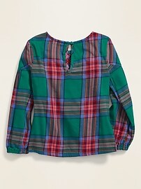 View large product image 4 of 4. Plaid Twill Swing Top for Toddler Girls