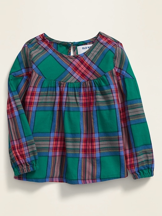 View large product image 2 of 4. Plaid Twill Swing Top for Toddler Girls