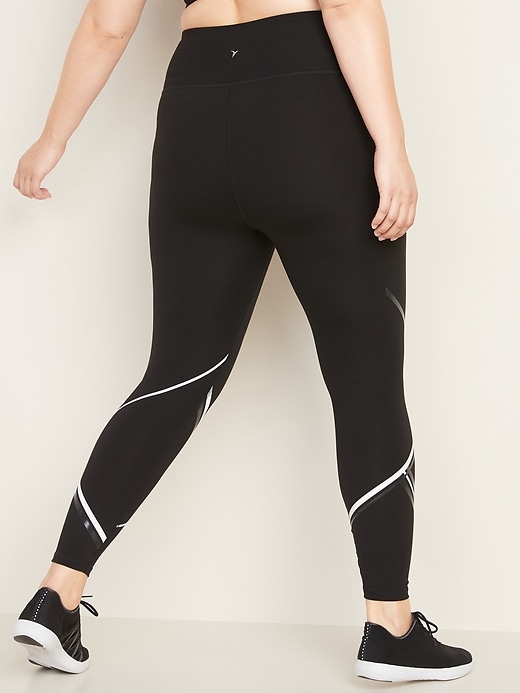 View large product image 2 of 3. High-Waisted Graphic Elevate Compression Plus-Size 7/8-Length Leggings