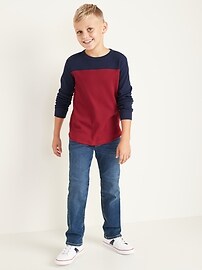 View large product image 3 of 3. Color-Blocked Thermal-Knit Tee For Boys