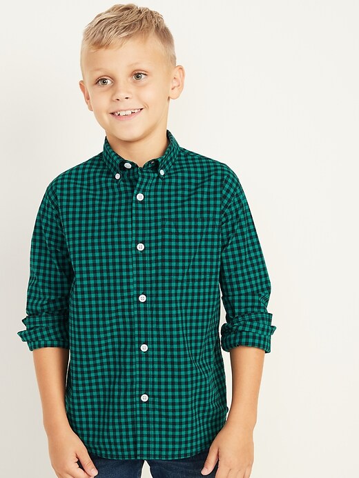 View large product image 1 of 1. Patterned Built-In Flex Classic Shirt For Boys