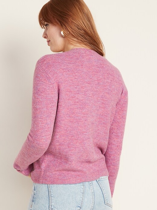 Image number 2 showing, Slouchy Soft-Brushed Button-Front Cardi for Women