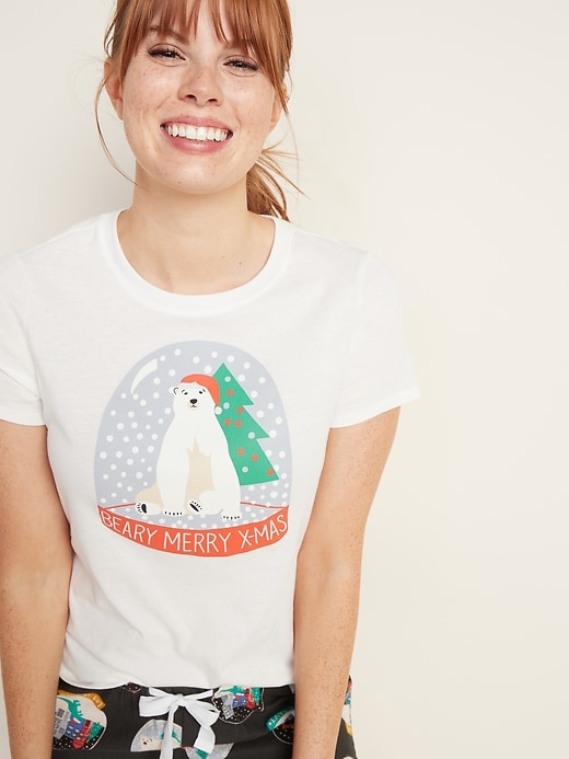 Image number 4 showing, EveryWear Christmas Graphic Tee for Women
