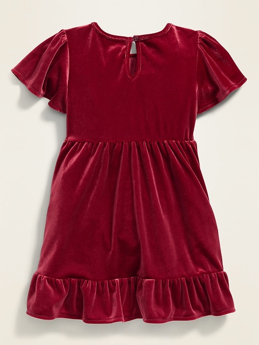 View large product image 2 of 3. Velvet Fit & Flare Dress for Toddler Girls