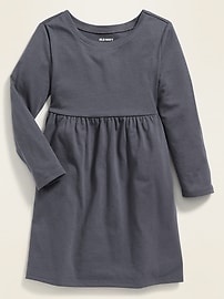 View large product image 3 of 3. Solid Fit & Flare Dress for Toddler Girls