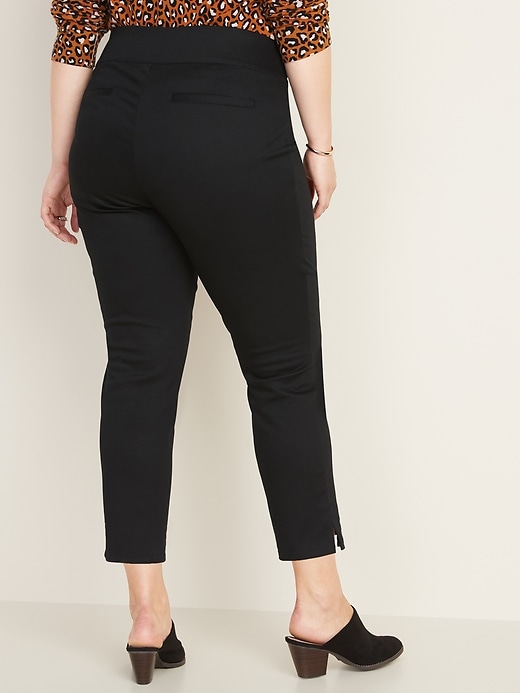 View large product image 2 of 3. High-Waisted Plus-Size Pull-On Pants