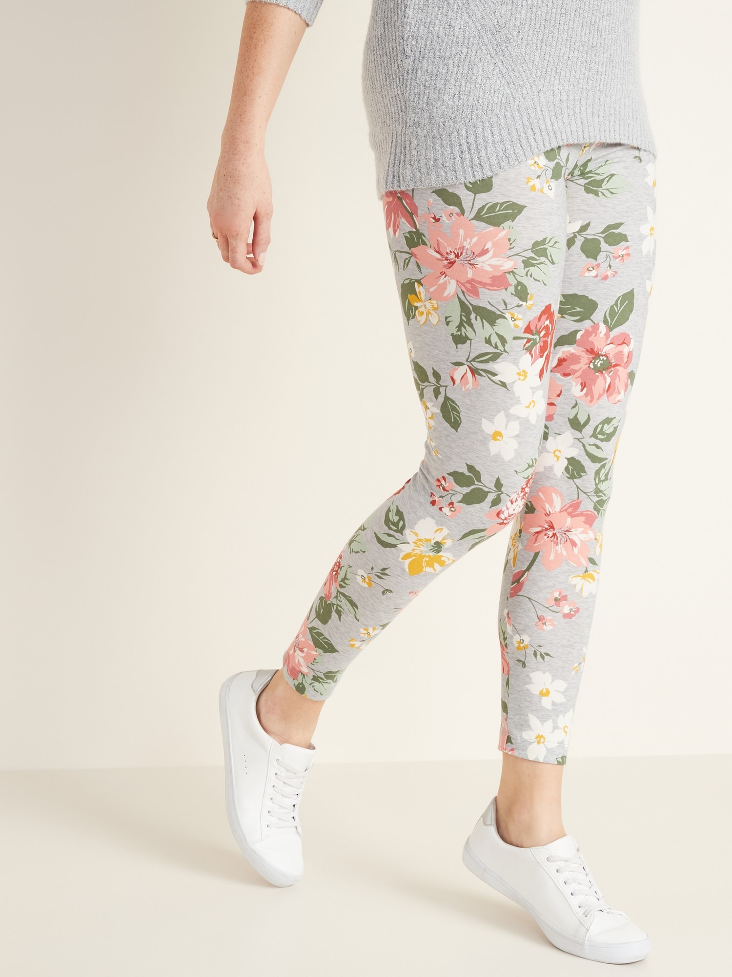 Mid-Rise Printed Jersey Leggings For Women