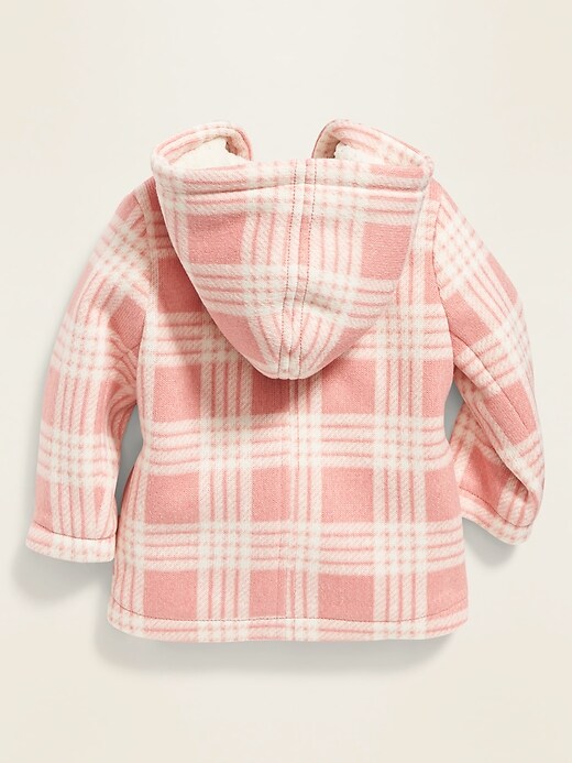 View large product image 2 of 2. Sherpa-Lined Plaid Coat for Baby