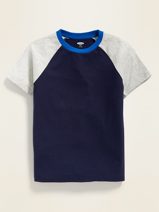View large product image 1 of 3. Softest Color-Block Raglan Tee For Boys