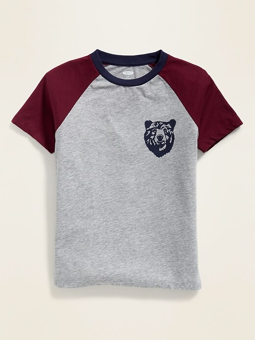 View large product image 1 of 3. Softest Graphic Raglan-Sleeve Tee for Boys