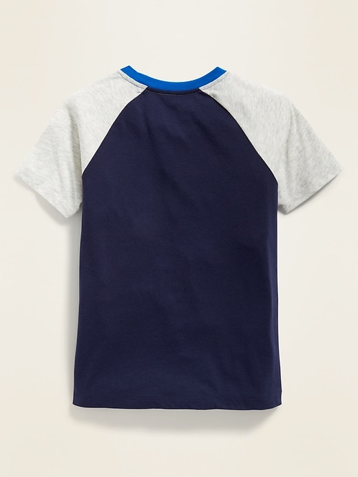 View large product image 2 of 3. Softest Color-Block Raglan Tee For Boys