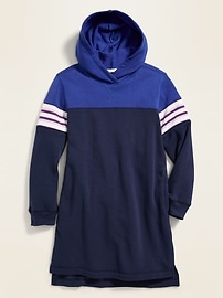 View large product image 4 of 4. Hooded Fleece-Knit Dress for Girls