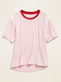 View large product image 3 of 3. Color-Blocked Flutter-Sleeve Tee for Girls