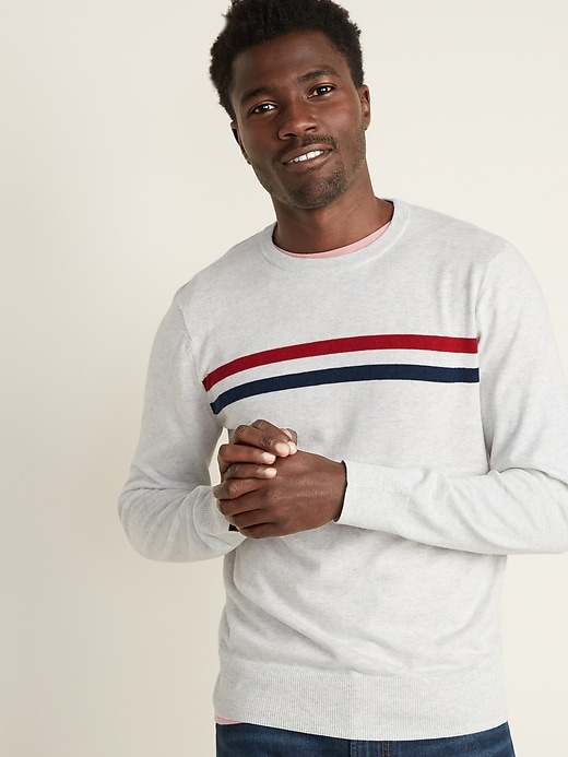 Image number 1 showing, Everyday Center-Stripe Crew-Neck Sweater