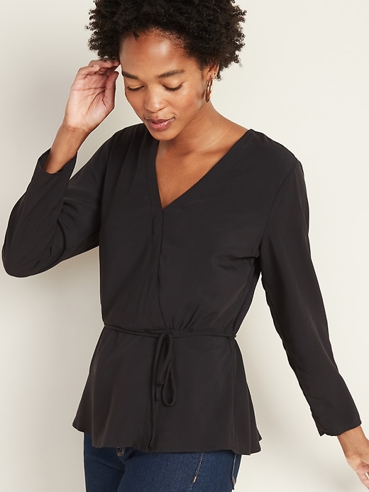 Faux-Wrap Top for Women | Old Navy