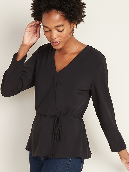 Faux-Wrap Top for Women