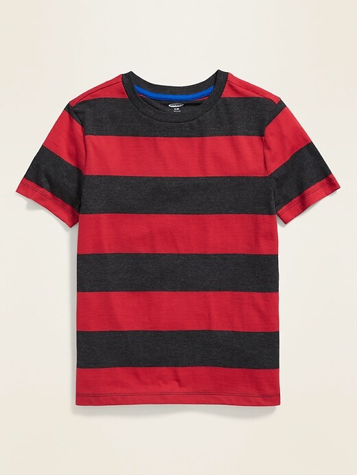 View large product image 1 of 1. Bold-Stripe Softest Tee For Boys