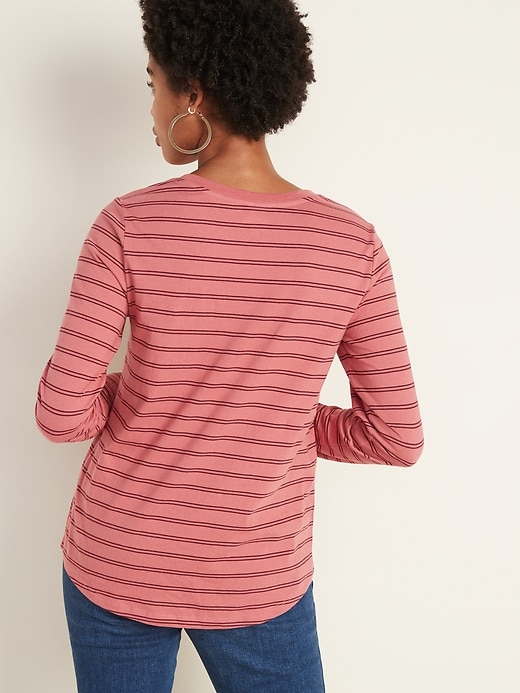 Image number 2 showing, EveryWear Striped Long-Sleeve Tee for Women