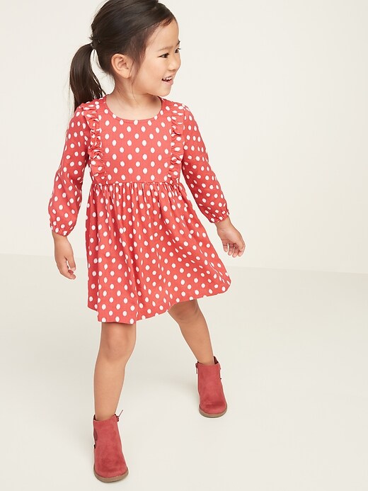 View large product image 1 of 1. Ruffle-Trim Swing Dress for Toddler Girls
