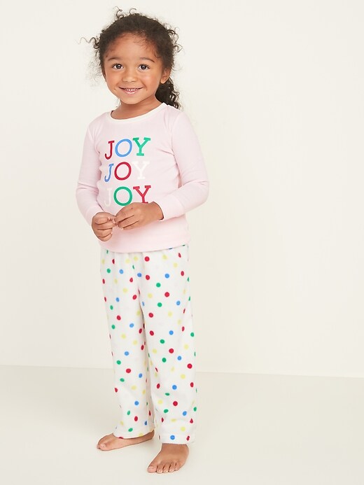View large product image 1 of 2. "Joy Joy Joy" Pajama Set for Toddler Girls & Baby