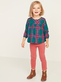 View large product image 3 of 4. Plaid Twill Swing Top for Toddler Girls