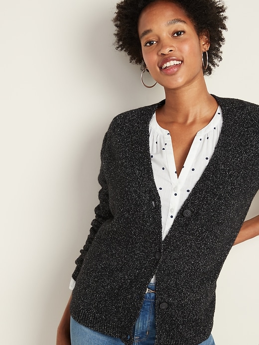 Image number 4 showing, Marled Bouclé Cardi for Women