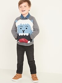 View large product image 3 of 4. Critter-Graphic Yeti Sweatshirt for Toddler Boys