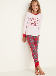 2-Piece Graphic Pajama Set for Girls