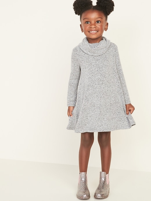 View large product image 1 of 3. Cowl-Neck Swing Dress for Toddler Girls
