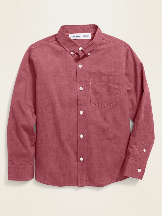 View large product image 1 of 1. Built-In Flex Classic Poplin Shirt For Boys