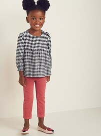 View large product image 3 of 4. Check-Patterned Twill Swing Top for Toddler Girls