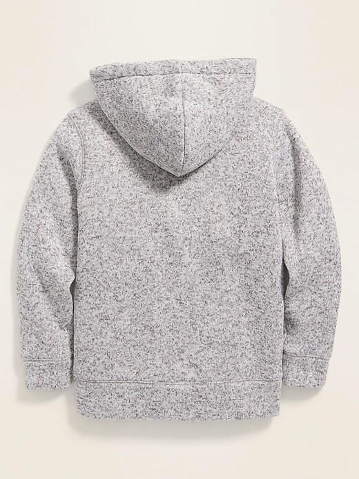 View large product image 2 of 2. Sherpa-Lined Sweater-Fleece Zip Hoodie for Girls