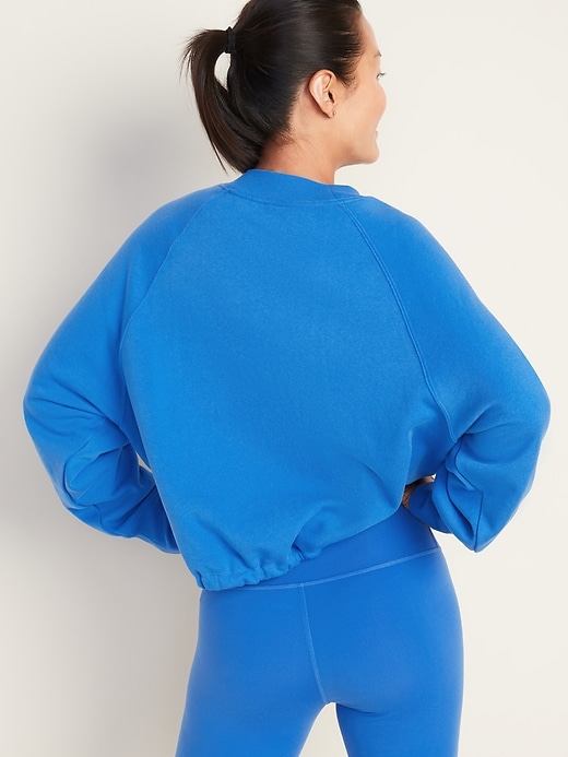 Image number 2 showing, Graphic Dolman-Sleeve Drawstring-Hem Sweatshirt for Women