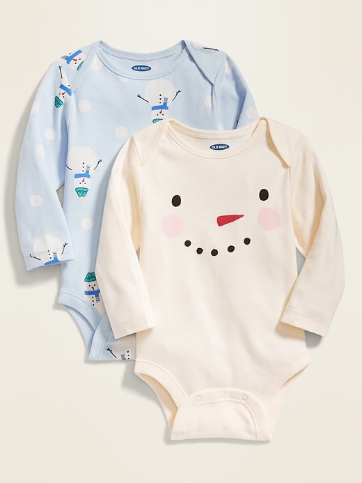 View large product image 1 of 1. Christmas Graphic Bodysuit 2-Pack for Baby