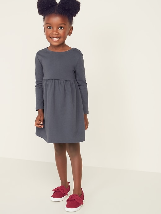 View large product image 1 of 3. Solid Fit & Flare Dress for Toddler Girls