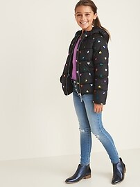 View large product image 3 of 3. Hooded Frost-Free Puffer Jacket for Girls