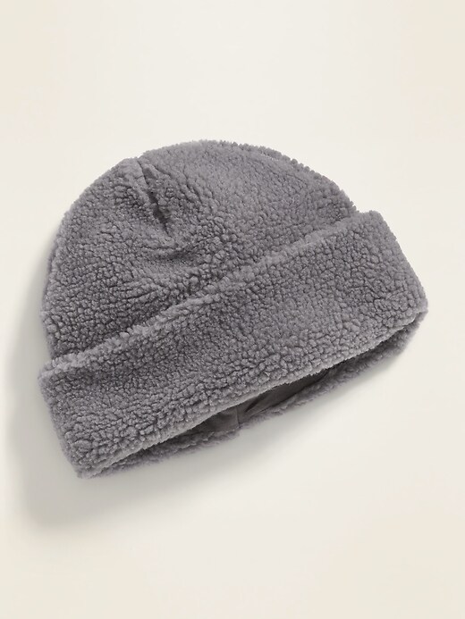 View large product image 1 of 1. Sherpa Roll-Cuff Beanie