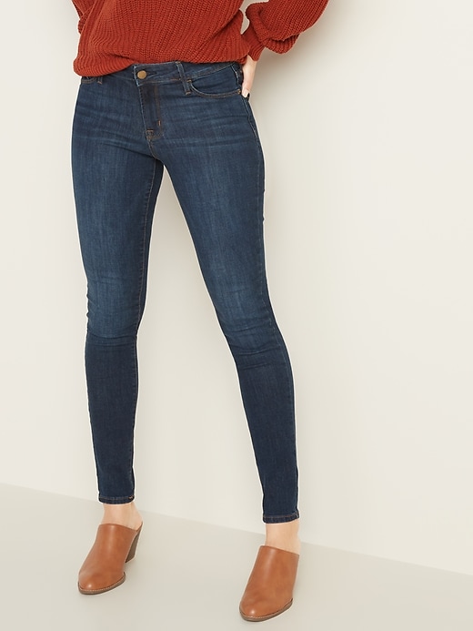 Image number 1 showing, Mid-Rise Rockstar Super Skinny Jeans for Women